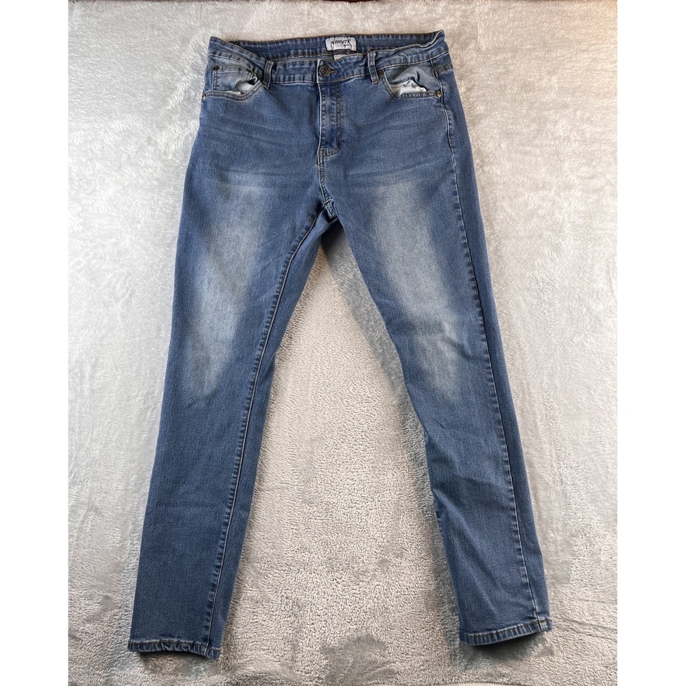 M Society Jeans Mens 38x32 Fits 34x30.5 Blue Straight City
